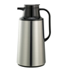 Service Ideas Coffee at a Touch Carafe, Glass Vacuum Insulated, 1 Liter, Brushed HPS191